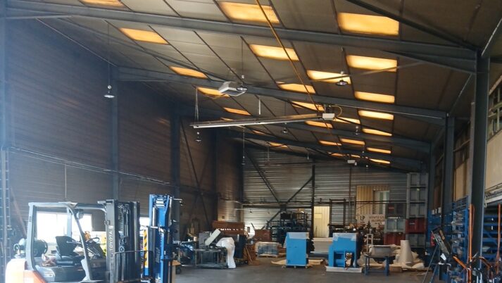 déstratificateur d'air pour usine